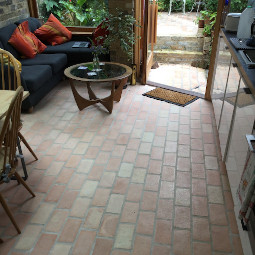 A living room opening out onto a patio